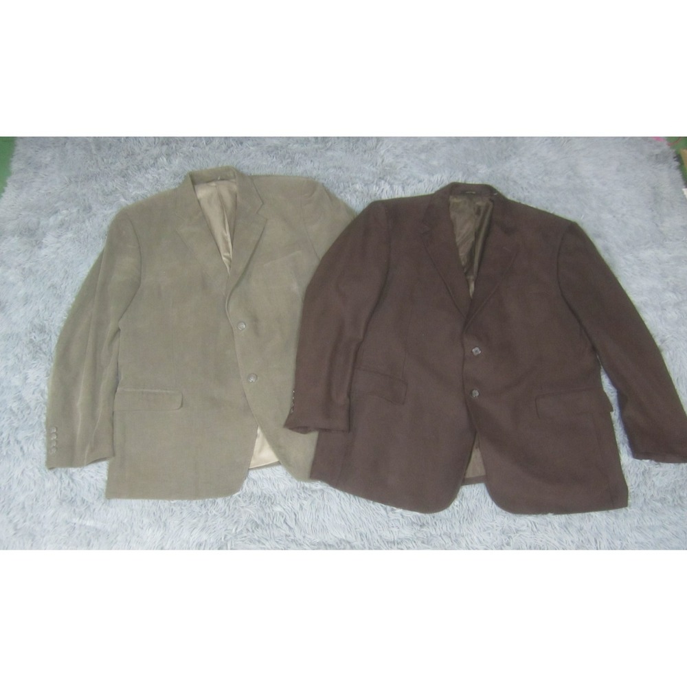 Blazer Suit Jacket Mens 48R Lot of 2 Brown Sport Coat Classic George Merona